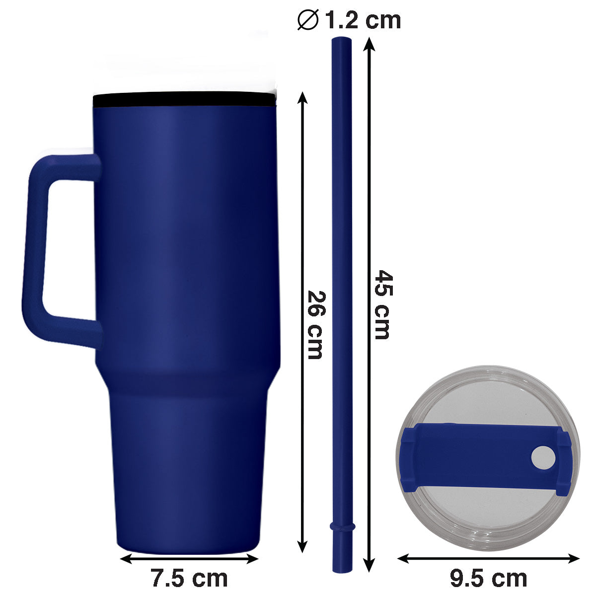 1200ml Polypropylene Enduro Mug - Blue - Image 2